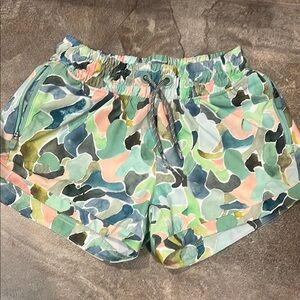 Girls size 7 (small) Athleta Green and Blue Athletic Shorts